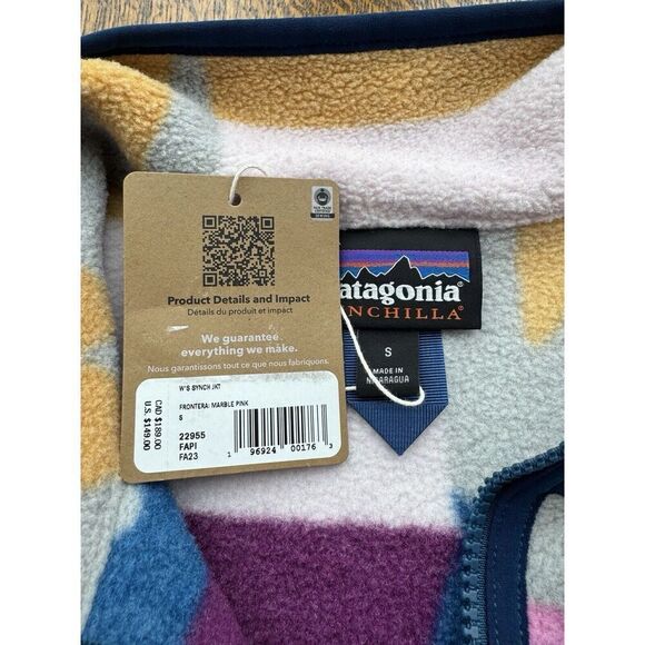 Patagonia Women's Synchilla Jacket Frontera: Marble Pink Size Small NWT - Picture 3 of 7